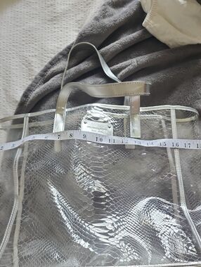 Michael Kors Clear Metallic Silver Tote